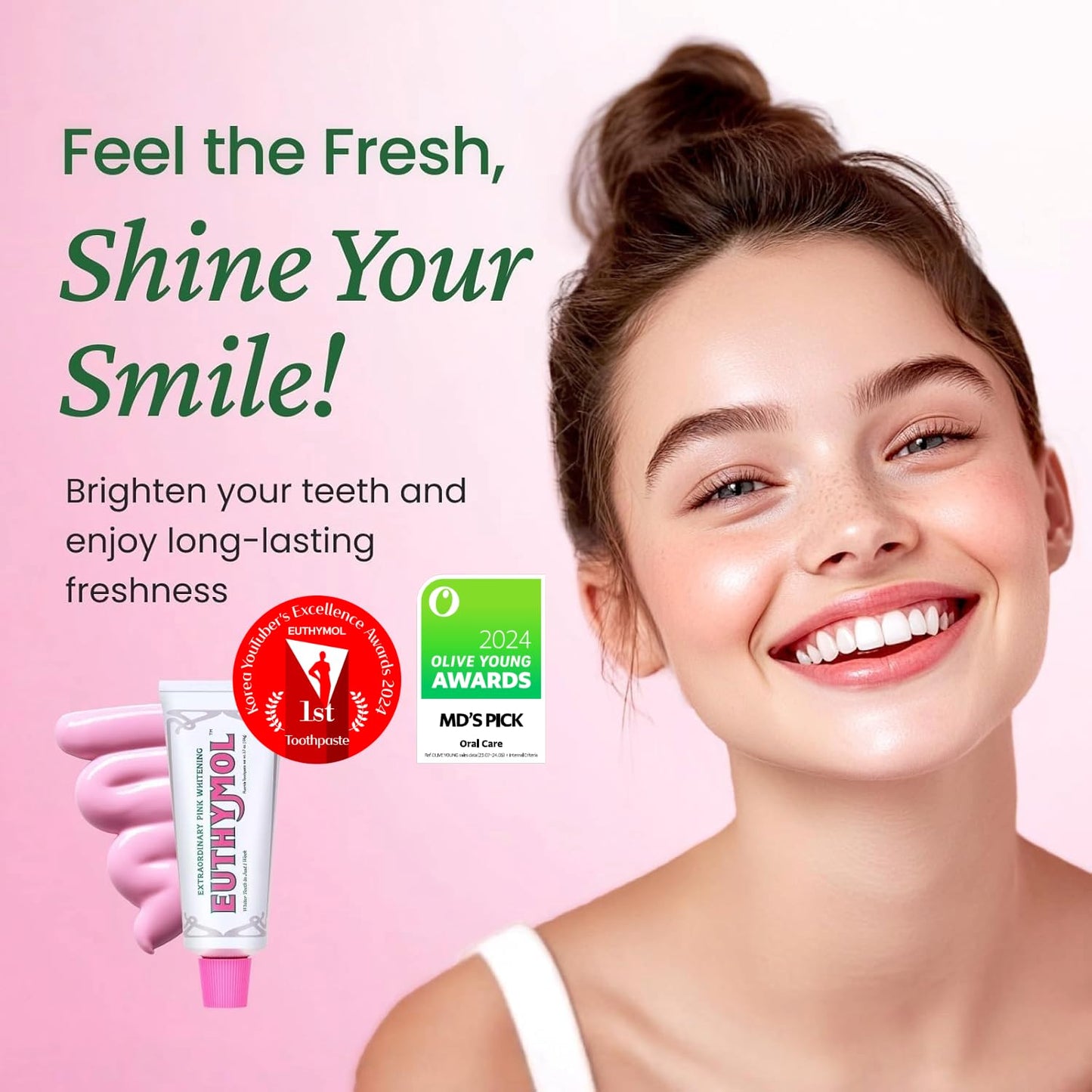 EUTHYMOL Whitening Toothpaste (3x106g) - Stain Removal & Fresh Breath
