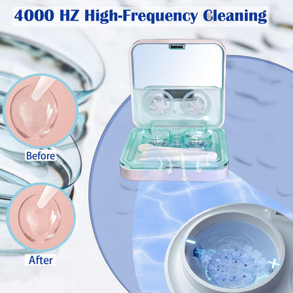 EV Pro Contact Lens Cleaner Machine – Portable Deep Clean with LED Light