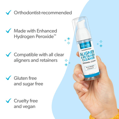 EverSmile AlignerFresh Original Clean Foam – Cleaner for Invisalign & All Clear Aligners (50ml, 4 Pack)