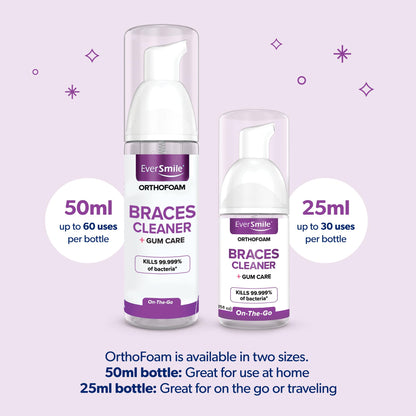 EverSmile OrthoFoam Braces Cleaner - Travel Size 25ml