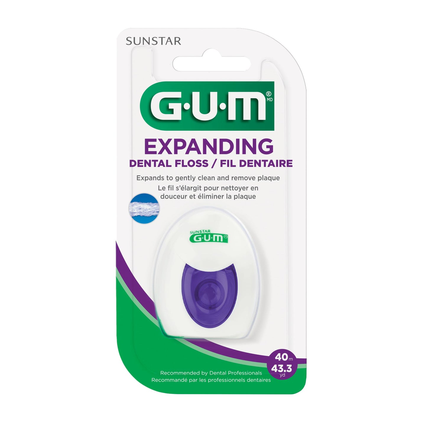 Expanding Dental Floss – Waxed Woven Floss for Tight Teeth – Unflavored, 6-Pack