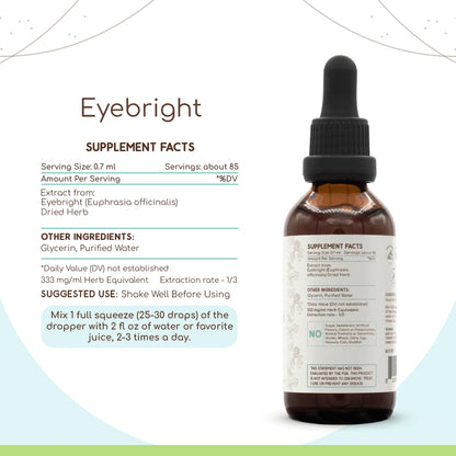 HerbEra Eyebright B60 Alcohol-Free Herbal Extract Tincture – 2 fl oz