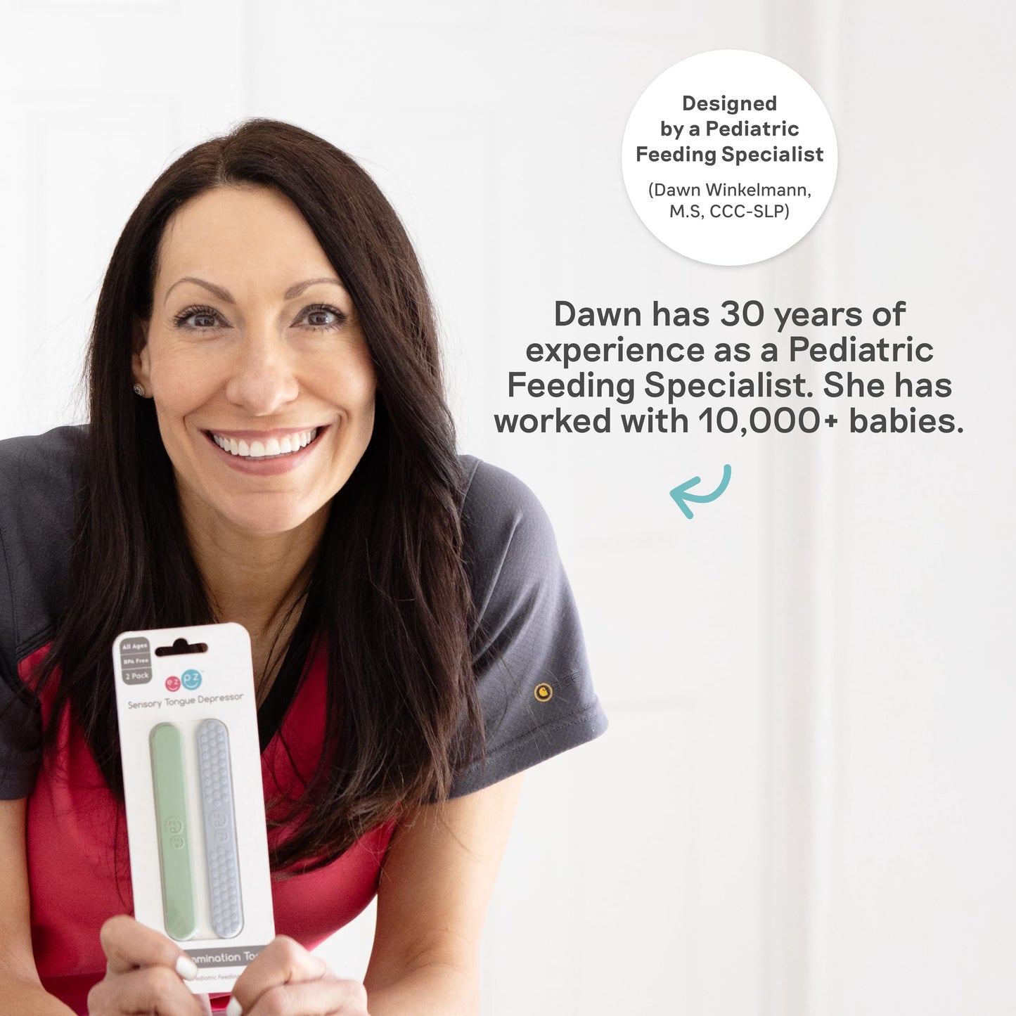 ezpz Baby-Led Toothbrush (Sage) – 3+ Months | 100% Silicone with Sensory Bumps