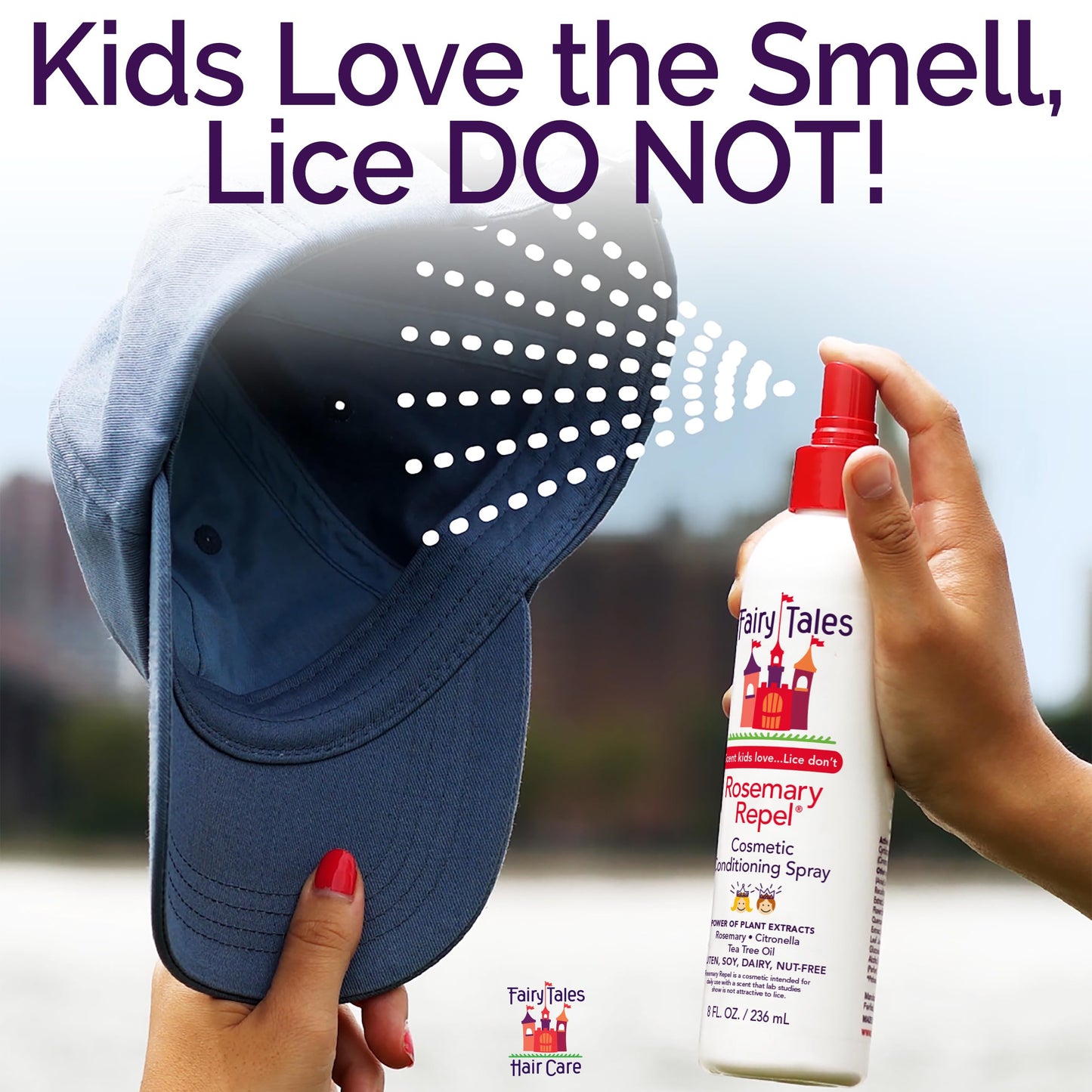 Fairy Tales Rosemary Repel Daily Kids Conditioning Spray REFILL – 32 oz x 2, Gentle Detangling & Kid-Approved Scent