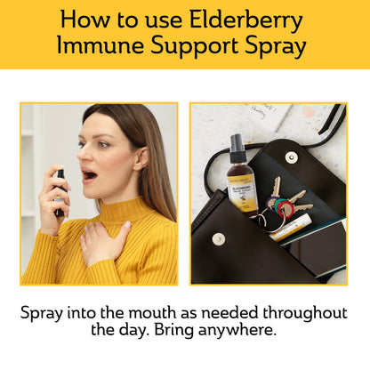Mickelberry Gardens Elderberry Honey Propolis Throat Spray - Immune Support (2 oz x 2)