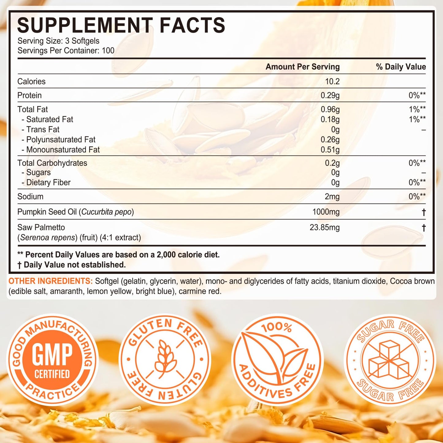FANSHI Pumpkin Seed Oil Capsules 1000mg with Saw Palmetto – 300 Softgels for Hair & Urinary Support | 2-in-1 Formula