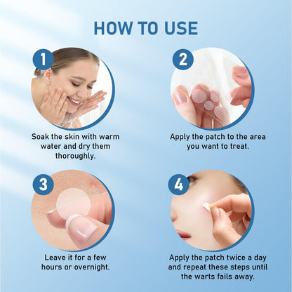 FEDOLOY Wart Remover Patches – Waterproof Hydrocolloid Skin Care Stickers for All Skin Types