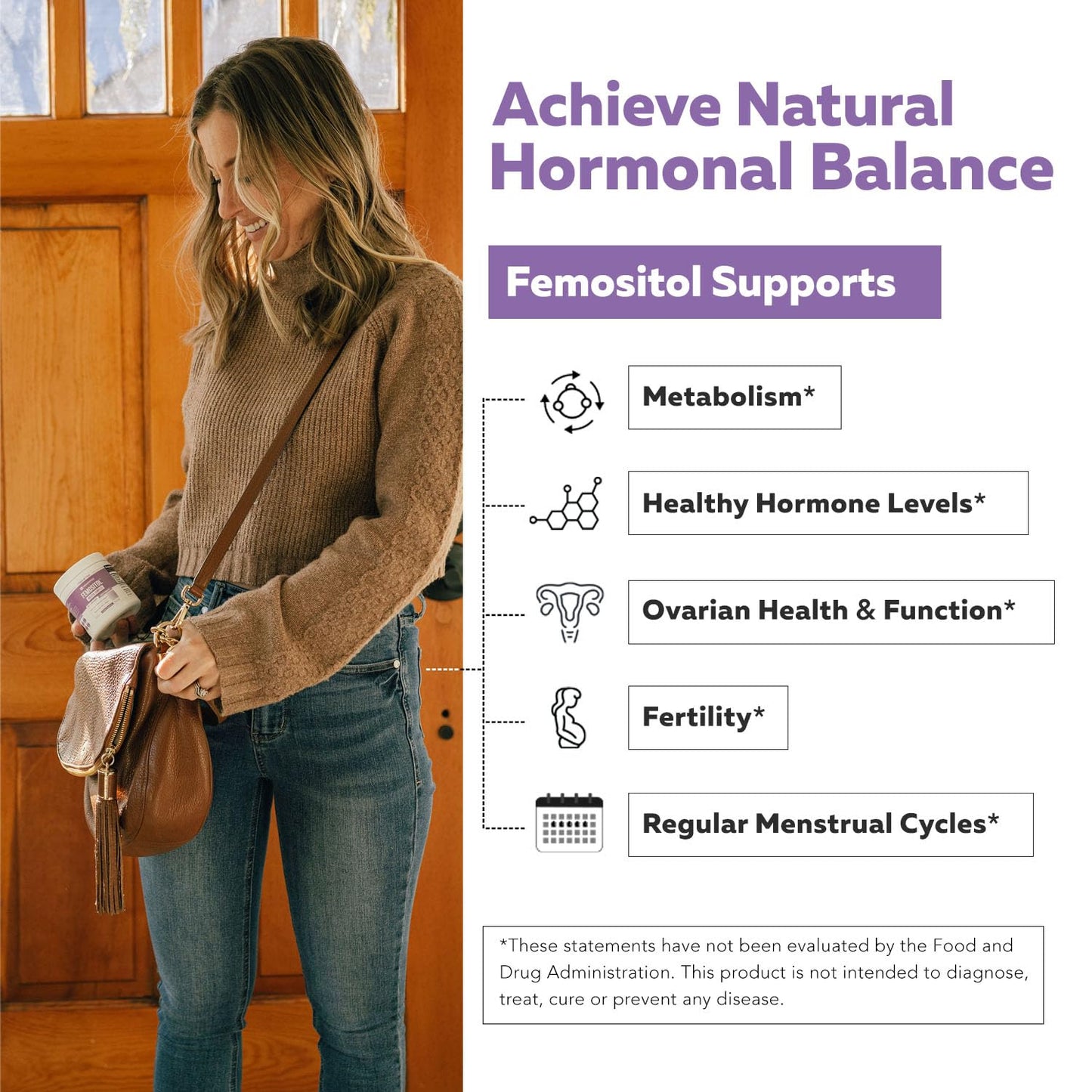 FemoSitol Inositol Powder 40:1 – Myo-/D-Chiro Inositol for PCOS, 123 g (60 Servings)