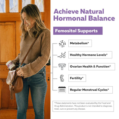 FemoSitol Inositol Powder 40:1 – Myo-/D-Chiro Inositol for PCOS, 123 g (60 Servings)