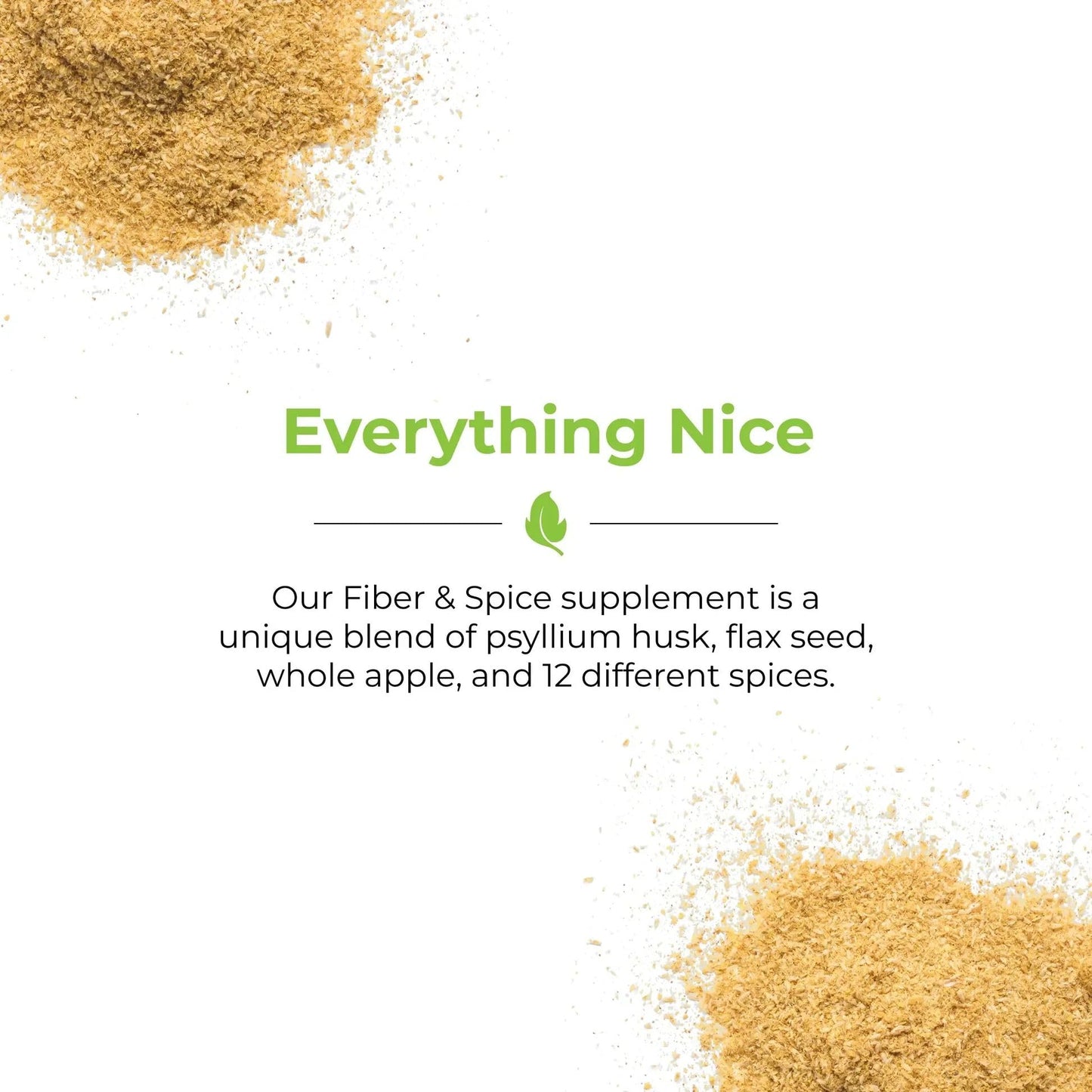 Balance of Nature Fiber & Spice: Psyllium Husk, Flax Seed, Turmeric & Apple – 30 Servings