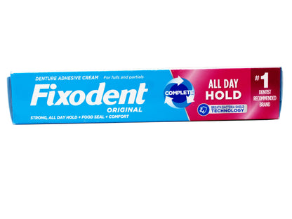 Fixodent Complete Soothing Mint Denture Adhesive Cream – 4 Count (2.4 oz Each) | Strong Hold