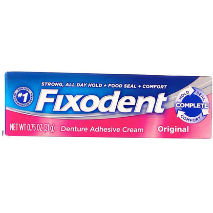 Fixodent Denture Adhesive Cream Original Multi 0.75 oz Pack of 4
