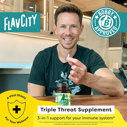 FlavCity Vitamin D3, K2 & Zinc – Immune Support, Bone & Skin Health (30 Capsules)