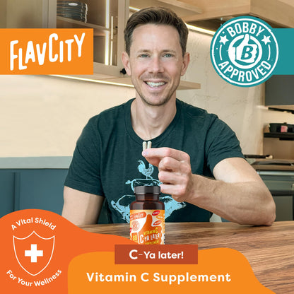 FlavCity C-Ya Later! Superfood Vitamin C - Immune Support from Acerola, Rose Hips & Camu Camu (500% DV) - 60 Capsules