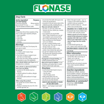 Flonase Children’s Allergy Relief Nasal Spray – 24-Hour Non-Drowsy Relief for Kids (72 Sprays)