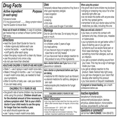 Flonase Sensimist Allergy Relief Nasal Spray – 24-Hour Non-Drowsy, 120 Sprays