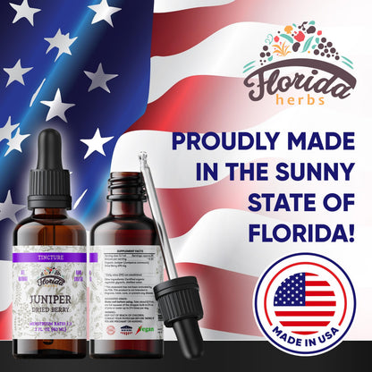 FLORIDA HERBS Juniper Tincture - Alcohol-Free Organic Juniper Berry 2 oz