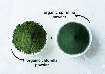 Food to Live Organic Algae Powder Mix - 8 oz, Spirulina & Chlorella 50/50 (Non-GMO, Raw, Vegan)
