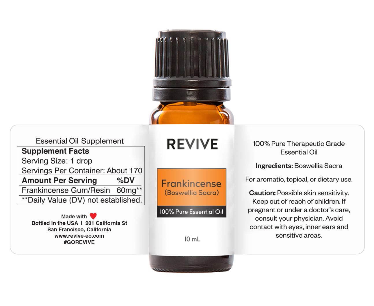Frankincense Boswellia Sacra 10mL Essential Oil – 100% Pure Therapeutic Grade | Revive Essential Oils