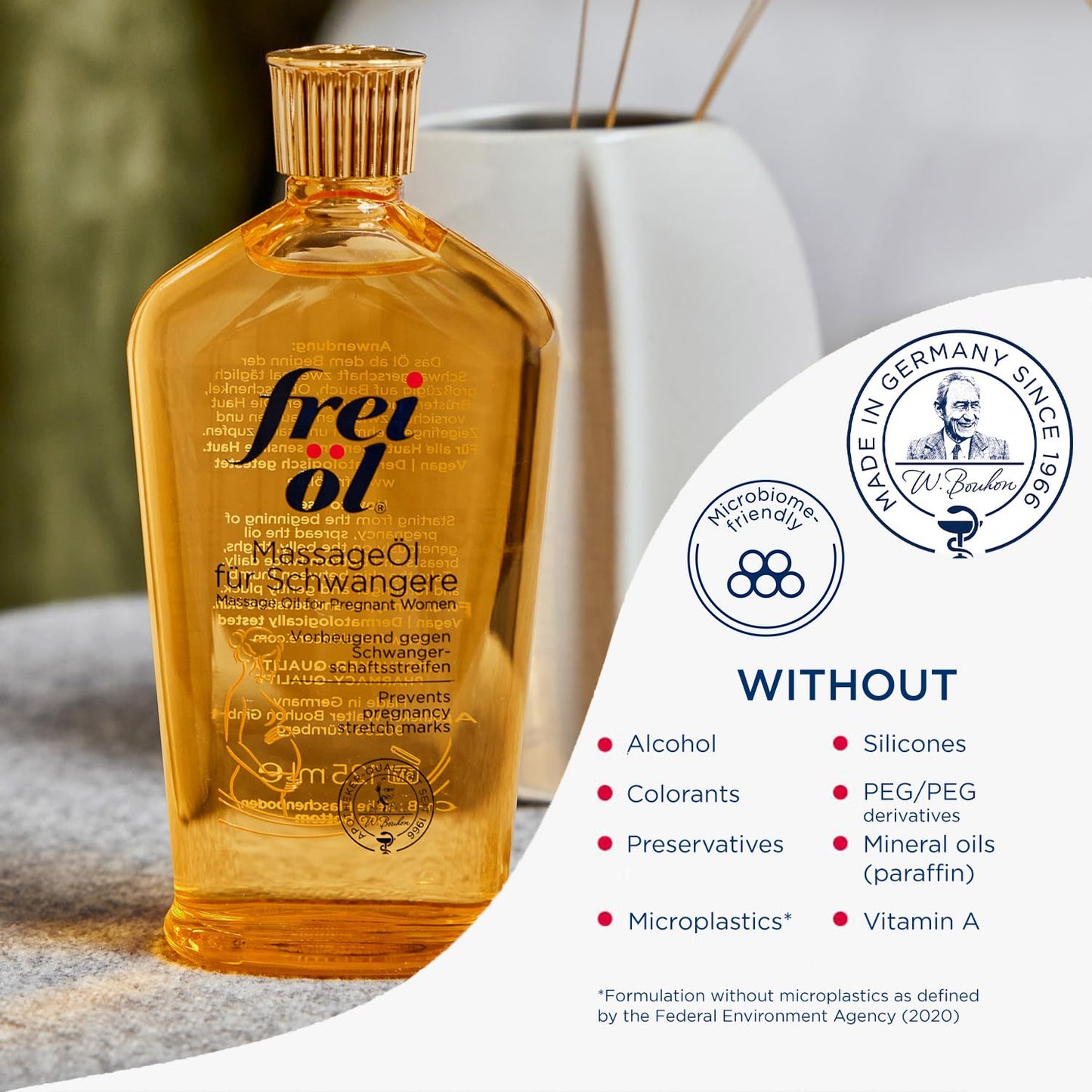 Massage Body Oil for Pregnant Woman – Maternity Skincare Oil to Boost Skin Elasticity and Prevent Stretch Marks (Vegan, 200 ml)