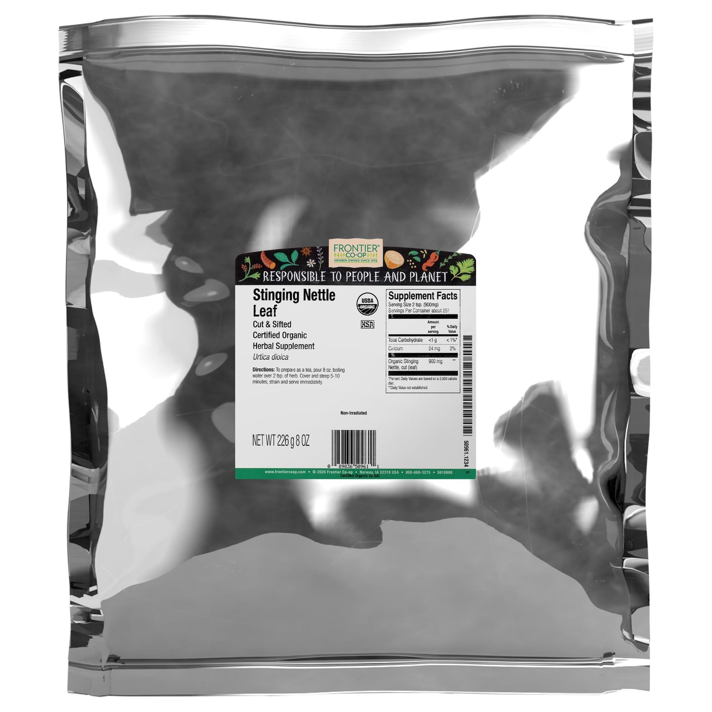 Frontier Co-op Organic Cut and Sifted Stinging Nettle Leaf 1lb