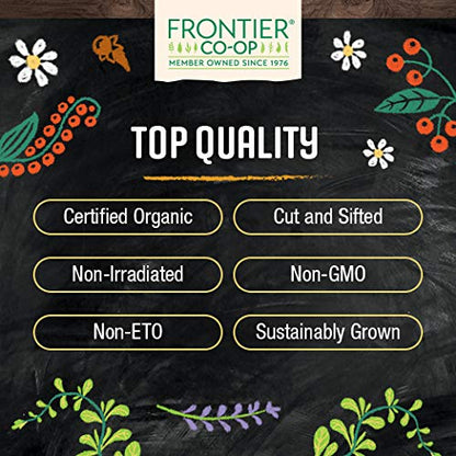Frontier Co-op Stevia Herb – Cut & Sifted Green, Certified Organic | 1 lb Bulk