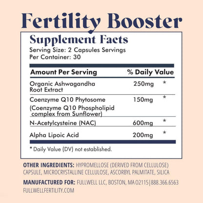 FullWell Fertility Trio – Prenatal Vitamin + DHA & Fertility Booster | 26+ Nutrients, Non-GMO, 3rd-Party Tested, 30 Servings