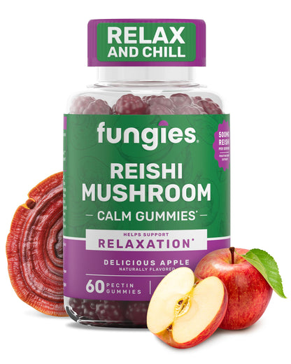 Fungies Reishi Mushroom Gummies Apple – 60 Servings | Immune Support & Relaxation