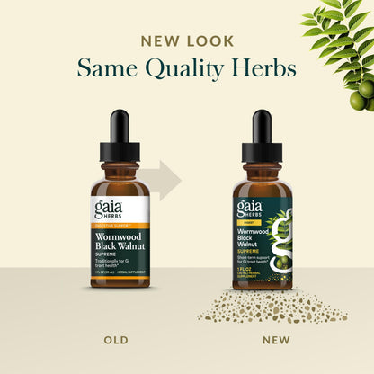 Gaia Herbs Wormwood Black Walnut Supreme 1 Fl Oz Liquid Extract | GI Support