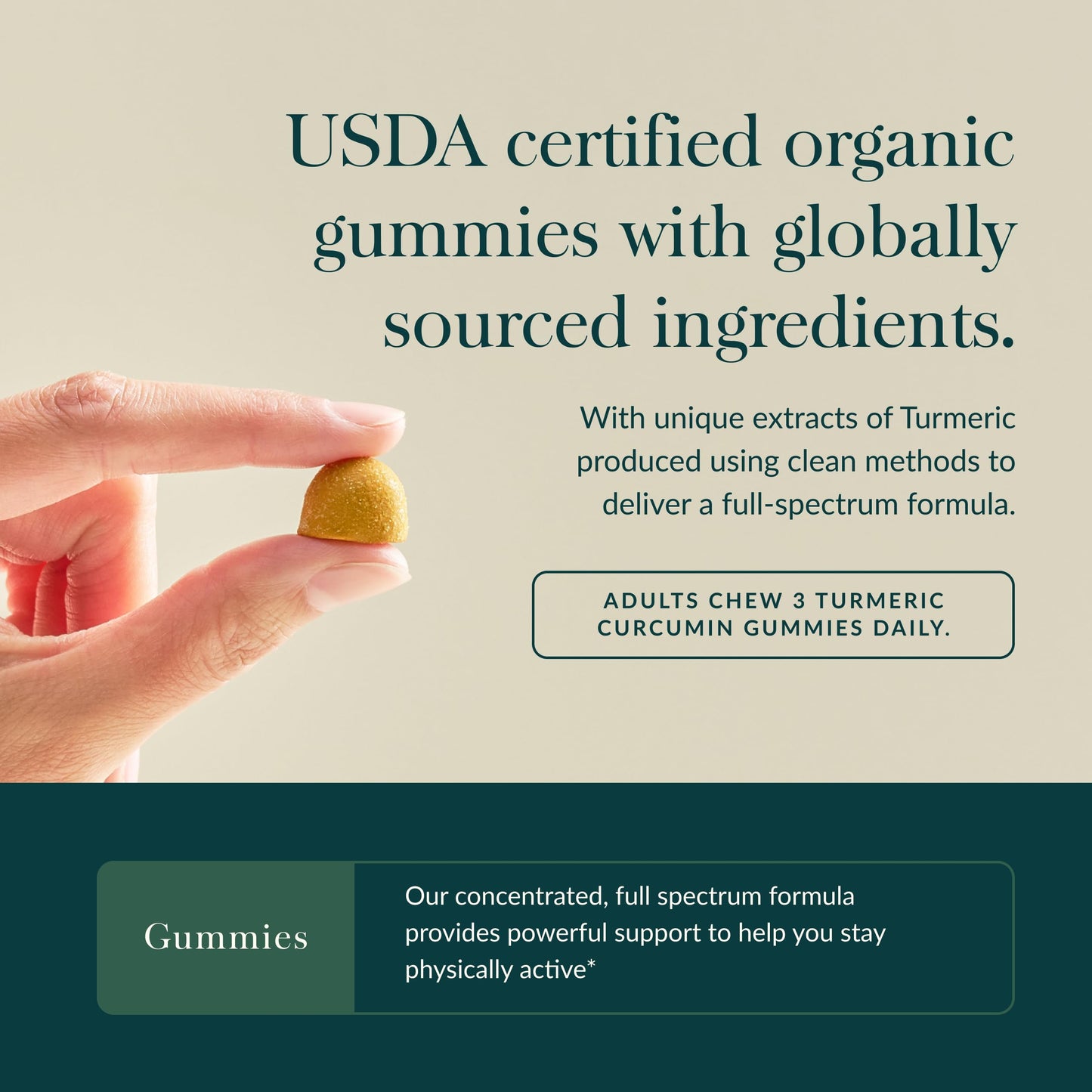 Gaia Herbs Turmeric Supreme Extra Strength Gummies – 60 Vegan Organic Gummies, Lemon-Ginger Flavor (20-Day Supply)