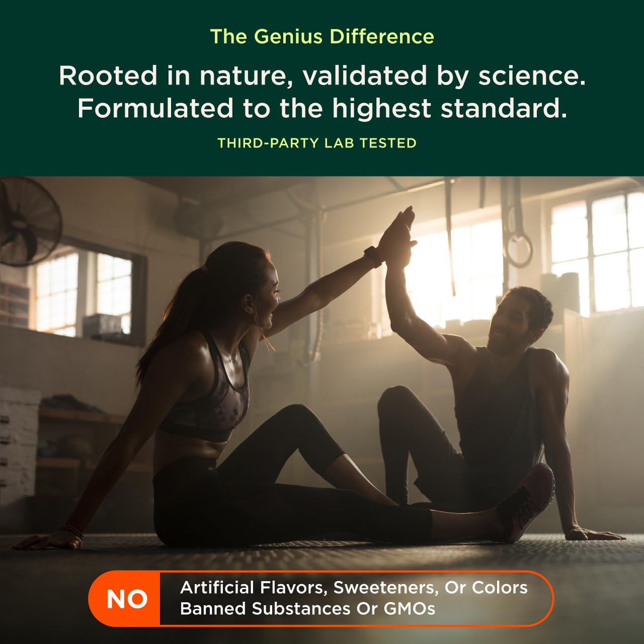 The Genius Brand Genius Mushrooms - Plant-Based Supplement for Immune, Focus & Energy Support - Lion's Mane, Cordyceps & Reishi - Organic & Non-GMO - 90 Veggie Capsules
