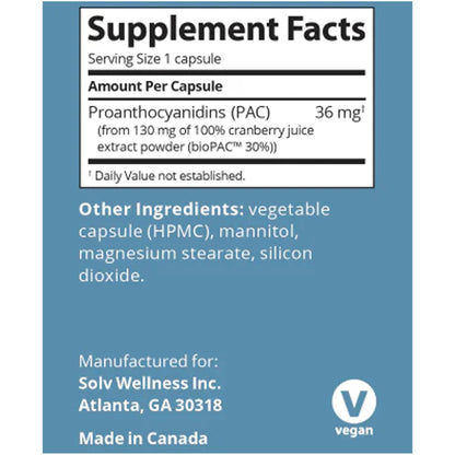 Solv Wellness GennaMD - 36mg PAC UTI Defense - 120 Capsules
