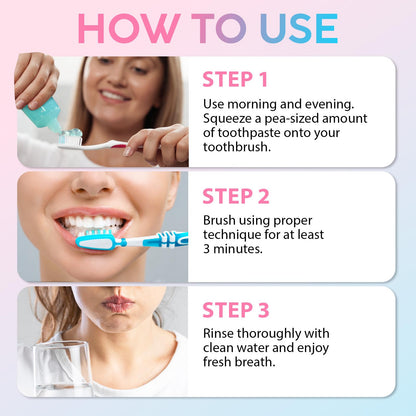 2 Pcs Niacinamide Whitening Toothpaste - Enamel Protection, Fluoride-Free, For Sensitive Teeth