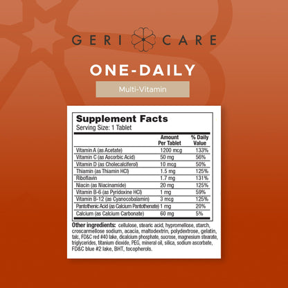 GeriCare One-Daily Multi-Vitamin Tablets Dietary Supplement, 1000 Count (Pack of 1)