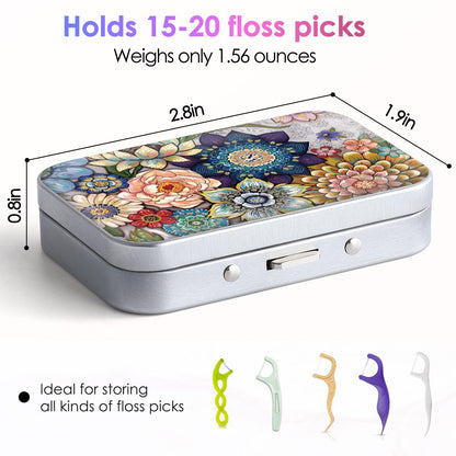 Gerkia Dental Floss Portable Case – Compact Multi-Size Floss Picks Dispenser for Travel, Hotels, Dinners & Appointments