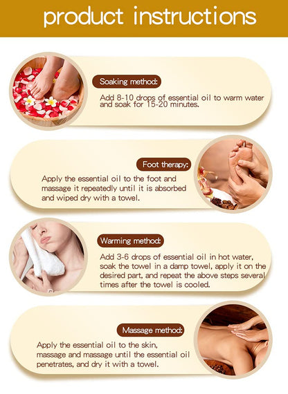 3-Pack Ginger Oil for Lymphatic Drainage – Promote Blood Circulation & Metabolism | SPA Massage Oil