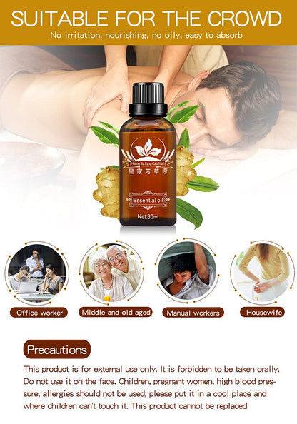 3-Pack Ginger Oil for Lymphatic Drainage – Promote Blood Circulation & Metabolism | SPA Massage Oil
