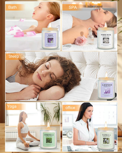 GITRANG 4 Pack Citronella Candles – 30 oz Total, 200+ Hours, Indoor & Outdoor Aromatherapy