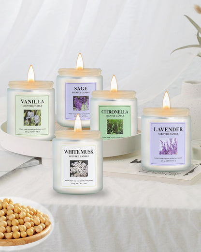 GITRANG 4 Pack Citronella Candles – 30 oz Total, 200+ Hours, Indoor & Outdoor Aromatherapy