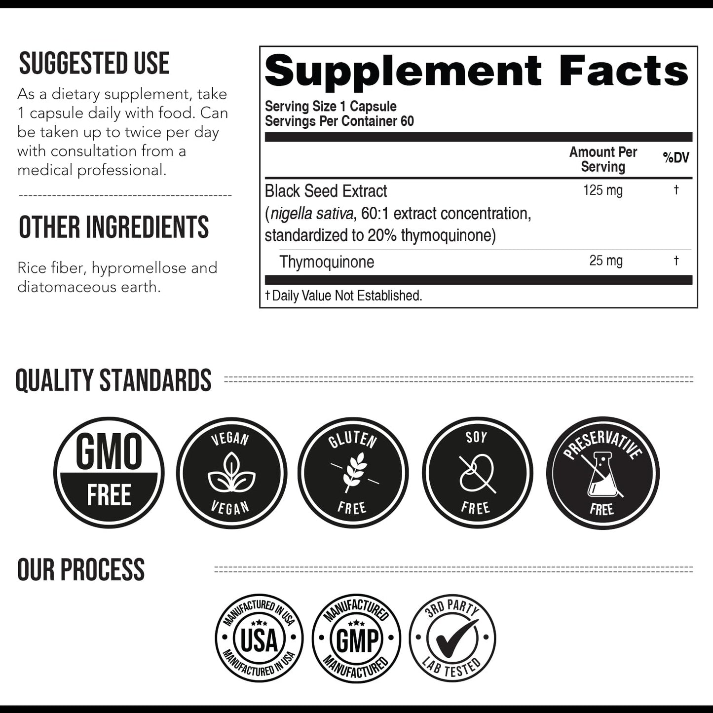20% Thymoquinone Black Seed Oil Extract Capsules – TQ-Advanced 4X® (60:1, 60 Capsules, Vegan)