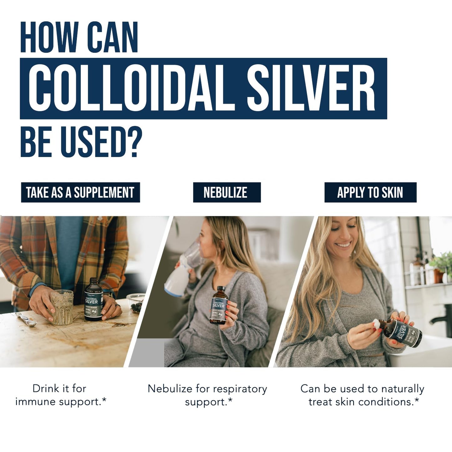 Bioactive Colloidal Silver 8 oz – Glass Bottle, 30 PPM, Immune Support