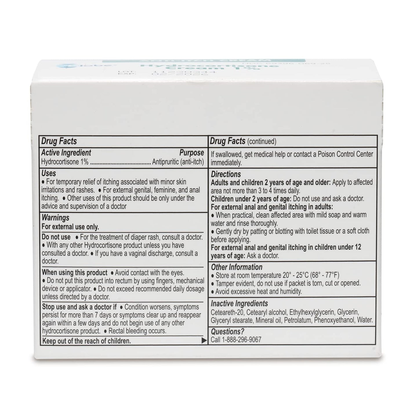 Globe Hydrocortisone 1% Cream – 25 Packets | Anti-Itch Relief
