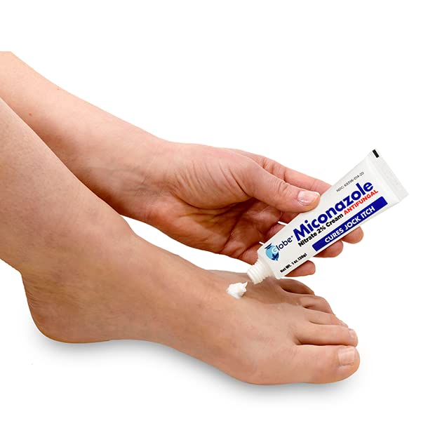 Globe Miconazole 2% Antifungal Cream (6 Pack) – For Athlete’s Foot, Jock Itch & Ringworm
