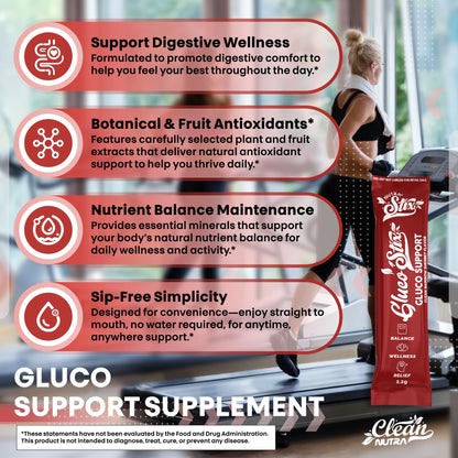 Gluco Stix Rainbow Sherbet Powder Sticks – Clean Nutraceuticals Ceylon Cinnamon, Berberine, Glucomannan, Apple Cider Vinegar | 20 Count