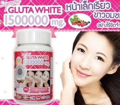 Supreme Gluta White 1500000mg – 1 Bottle (30 Softgels) | Whitening & Anti-Aging