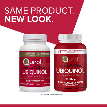 Qunol Ubiquinol CoQ10 100mg Softgels – Superior Absorption – 60 Count
