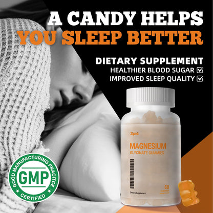 Magnesium Glycinate Gummies 1000mg – Sugar Free, Mood & Sleep Support