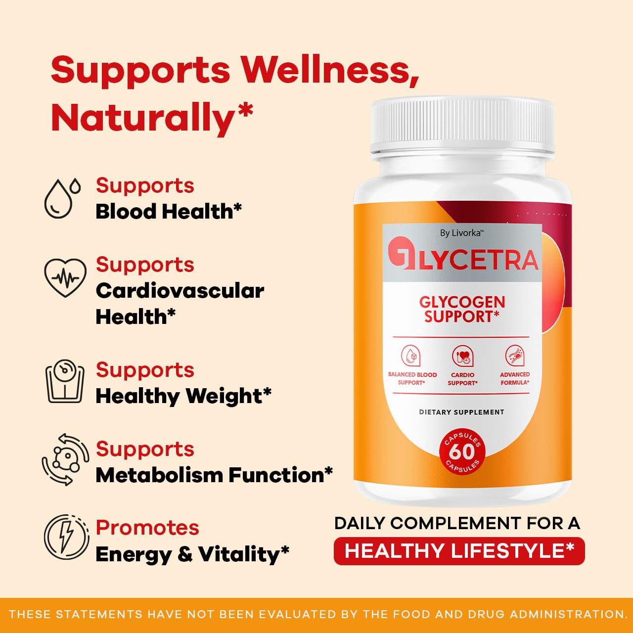 Glycetra Capsules - Official Glycetra Advanced Glycogen Support Formula | Maximum Strength Vitamin Supplement