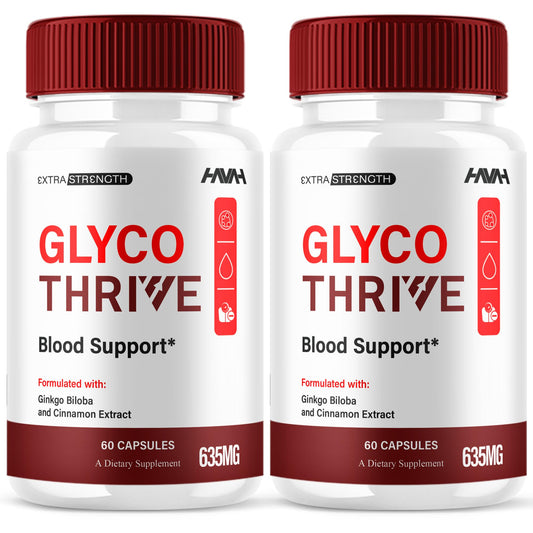 (2 Pack) Glyco Thrive Blood Support | GlycoThrive Max Strength Capsules | 120 Count Multivitamin