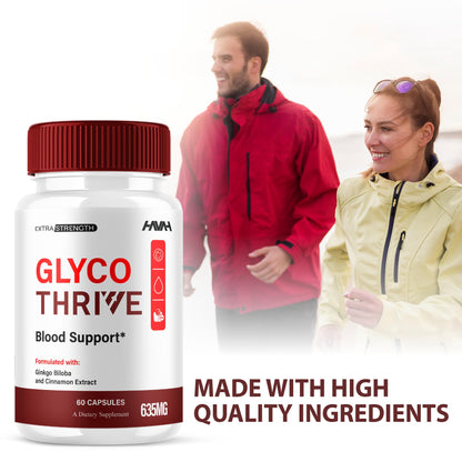 (2 Pack) Glyco Thrive Blood Support | GlycoThrive Max Strength Capsules | 120 Count Multivitamin